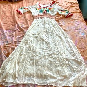 Long dress with beautiful embroidery